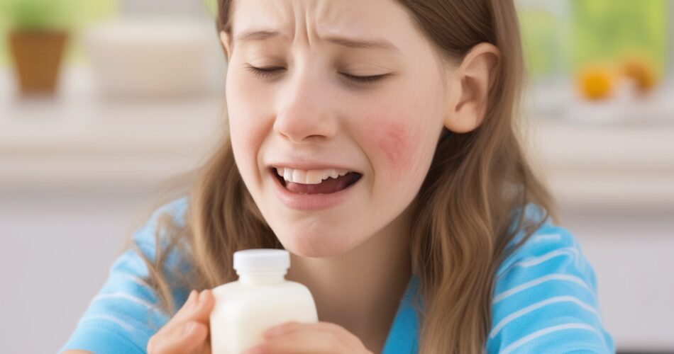 can a dairy allergy cause a rash